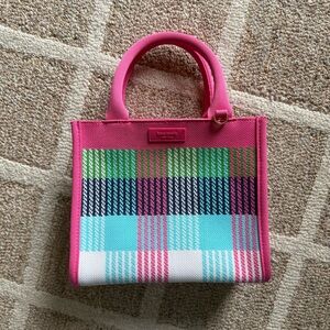 Kate Spade x Target pink check crossbody tote bag